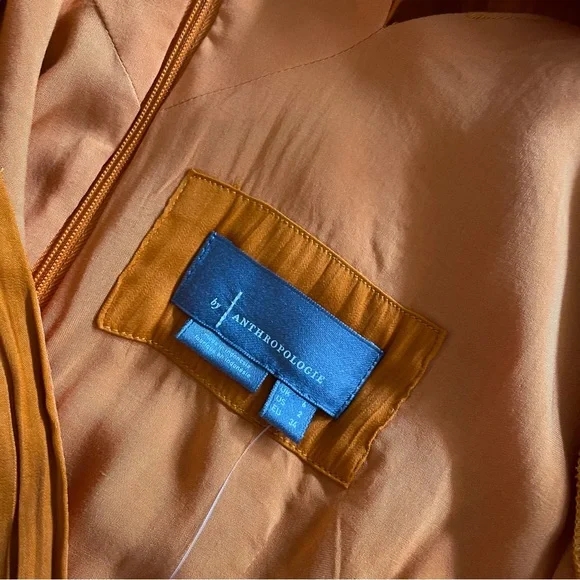 By Anthropologie deep v-neck vibrant mini dress - Picture 7 of 9